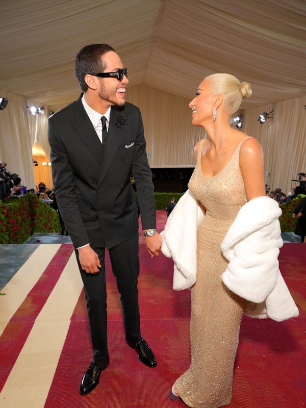 Pete Davidson and Kim Kardashian at the 2022 Met Gala.