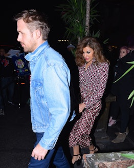 Ryan Gosling and Eva Mendes seen at Tao Restaurant for SNL after party on  September 30, 2017 in New...
