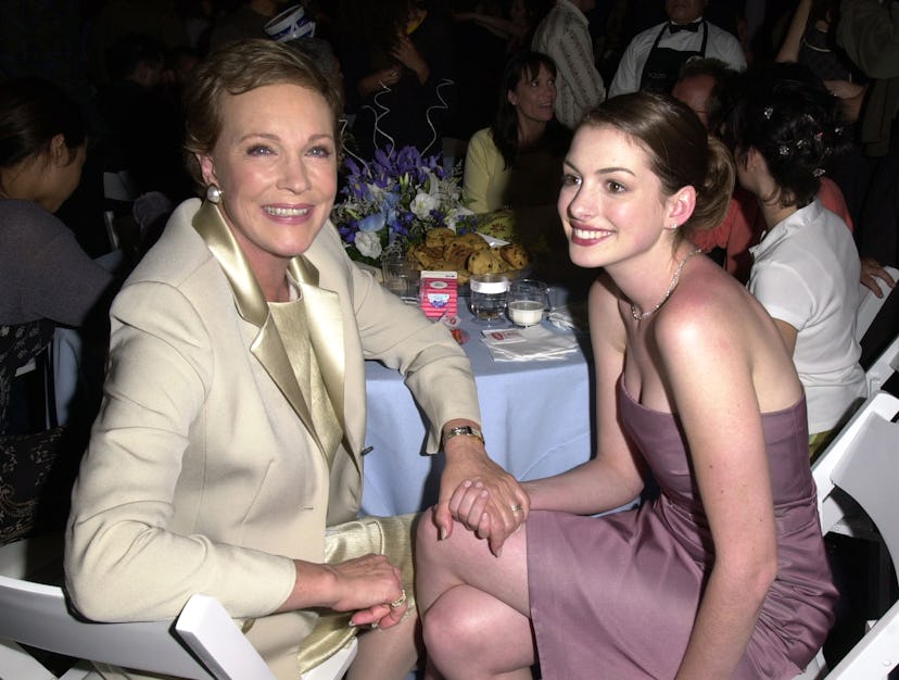 Julie Andrews & Anne Hathaway during The Princess Diaries Premiere After Party at El Capitan Theatre...