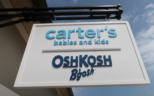 CENTRAL VALLEY, NY - AUGUST 26: A carters and OSH KOSHi sign hangs in front of their store at the Wo...