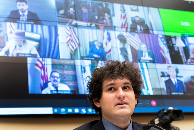 UNITED STATES - DECEMBER 8: Sam Bankman-Fried, founder and CEO of FTX, testifies during the House Fi...