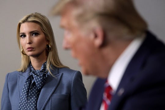 WASHINGTON, DC - MARCH 20: U.S. President Donald Trump speaks as his daughter and senior adviser Iv...