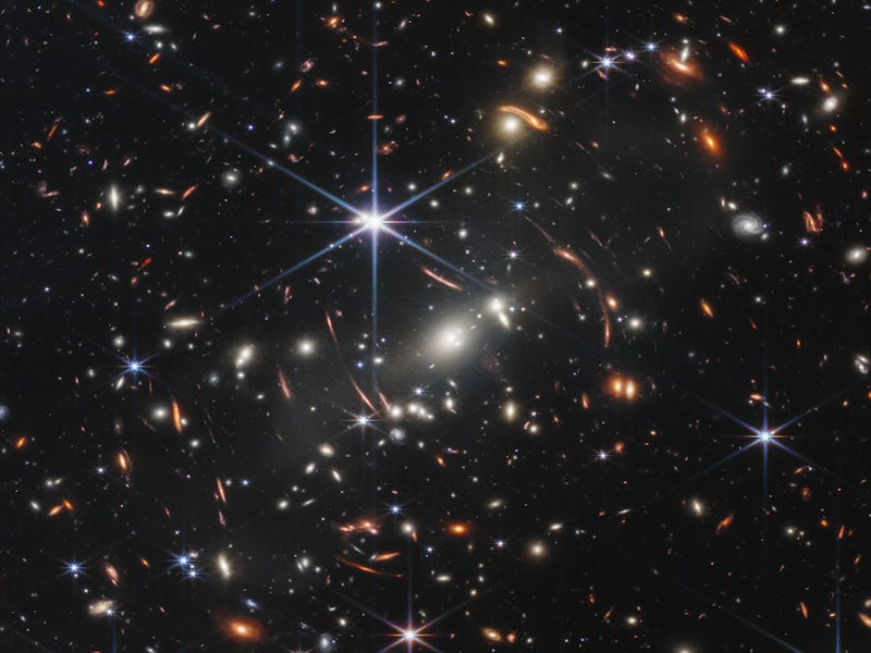 Image released by NASA on July 11, 2022 shows galaxy cluster SMACS 0723, captured by the James Webb ...