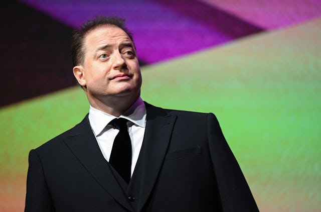 Brendan Fraser onstage during "The Whale" UK Premiere during the 66th BFI London Film Festival at Th...