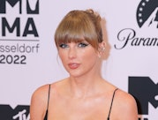 Taylor Swift attending the MTV Europe Music Awards 2022 held at the PSD Bank Dome, Dusseldorf. Pictu...