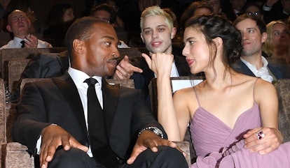 Anthony Mackie, Pete Davidson and Margaret Qualley during the 76th Venice Film Festival on August 30...