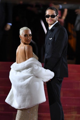 Kim Kardashian and Pete Davidson at The 2022 Met Gala on May 2, 2022 in New York City. 