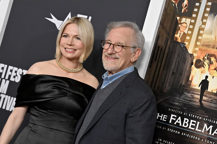 Michelle Williams and Steven Spielberg attend the 2022 AFI Fest on Nov. 6. 