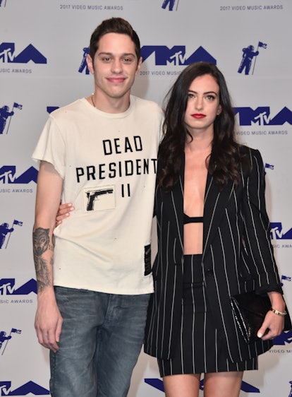 Pete Davidson and Cazzie David attend the 2017 MTV Video Music Awards on August 27, 2017.