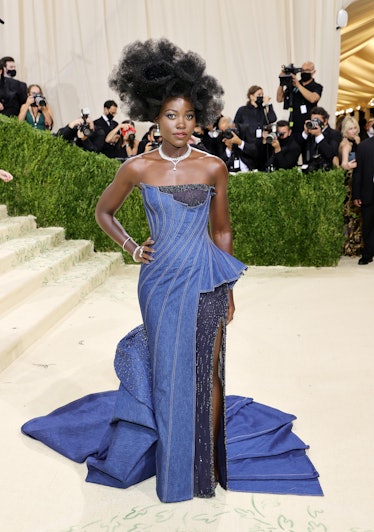  Lupita Nyong'o  attends The 2021 Met Gala Celebrating In America: A Lexicon Of Fashion