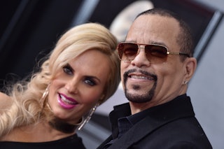 Actress Coco Austin and recording artist Ice-T attend the 60th Annual GRAMMY Awards at Madison Squar...