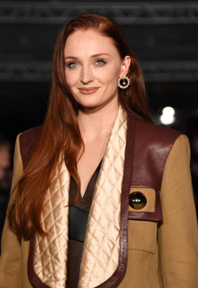 Sophie Turner shows off her newly dyed red hair