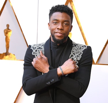 Chadwick Boseman arrives at the 90th Annual Academy Awards