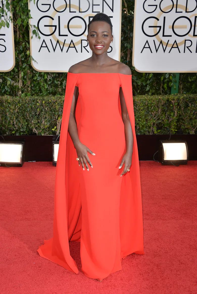 lupita nyong'o gold dress See Photos of Lupita N'Yongo's Backless Golden Dress