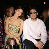 Kendall Jenner and Devin Booker at the Marni Spring 2023 ready to wear