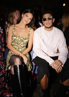 Kendall Jenner and Devin Booker at the Marni Spring 2023 ready to wear