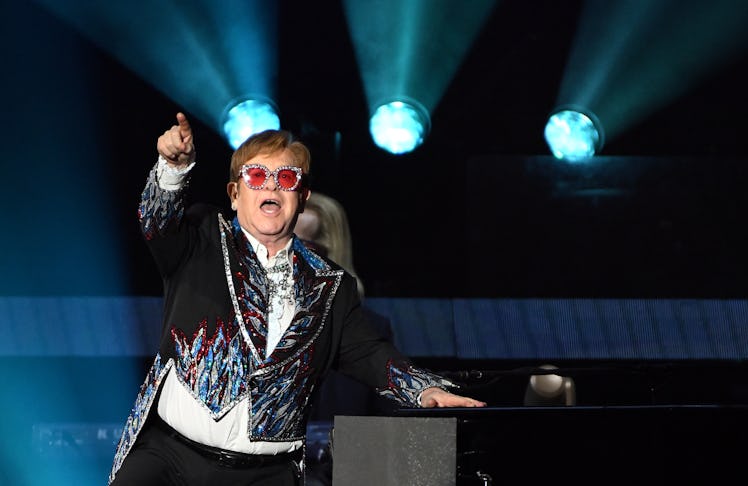 Elton John performed at Prince Harry and Meghan Markle's wedding in 2018.