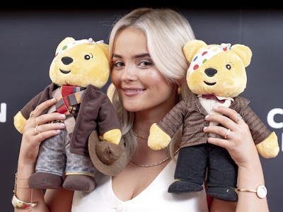 Doctor Who companion Millie Gibson with Doctor Who themed Pudsey Bears at the BBC Children In Need t...