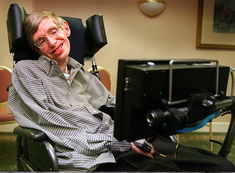 HAWKING 1/C/11APR96/BU/LH--Stephen Hawking, noted physicist from Cambridge University.  Liz Hafalia ...