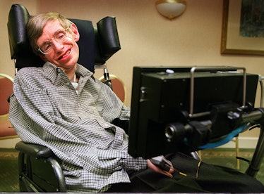 HAWKING 1/C/11APR96/BU/LH--Stephen Hawking, noted physicist from Cambridge University.  Liz Hafalia ...