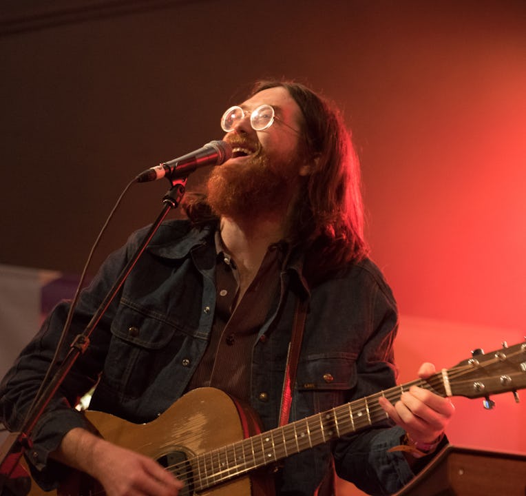 AUSTIN, TX - MARCH 14: Lead singer of the band Okkerville River, Will Sheff performs at Stubbs with...
