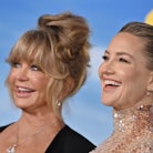 Goldie Hawn and Kate Hudson attend the Premiere of "Glass Onion: A Knives Out Mystery" at Academy Mu...