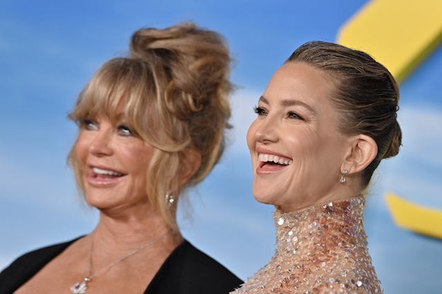 Goldie Hawn and Kate Hudson attend the Premiere of "Glass Onion: A Knives Out Mystery" at Academy Mu...