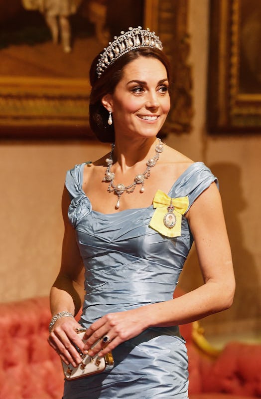 Kate Middleton is seen wearing the Lover's Knot tiara in 2018.