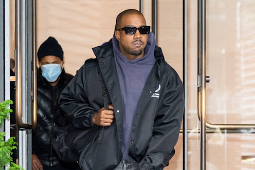 NEW YORK, NEW YORK - JANUARY 05: Kanye West is seen in Chelsea on January 05, 2022 in New York City....