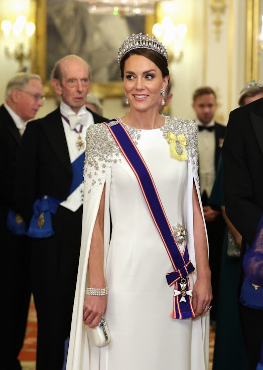 Catherine, Princess of Wales during the State Banquet at Buckingham Palace on November 22, 2022.