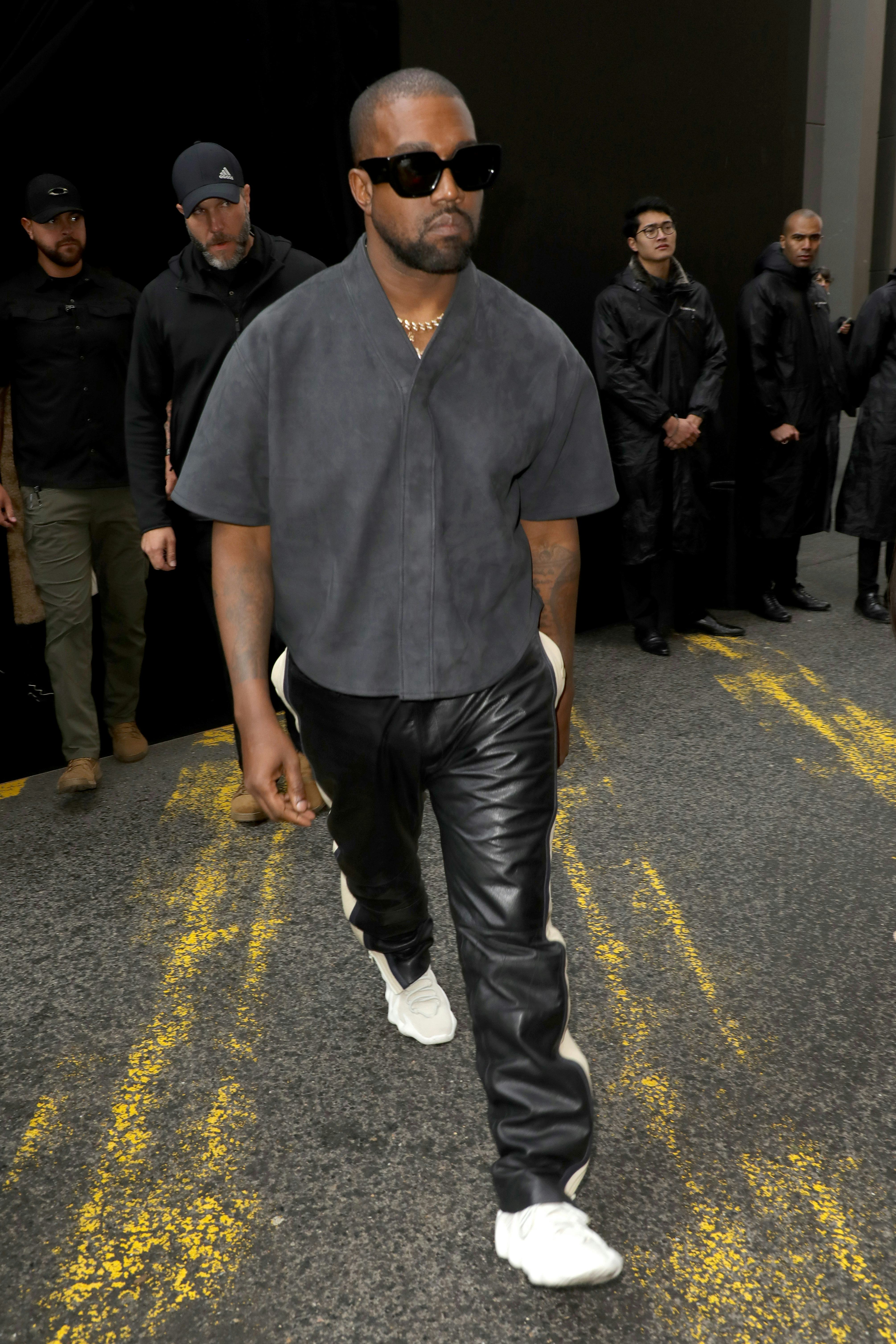 PARIS, FRANCE - MARCH 01: (EDITORIAL USE ONLY) Kanye West attends the Balenciaga show as part of the&hellip;
