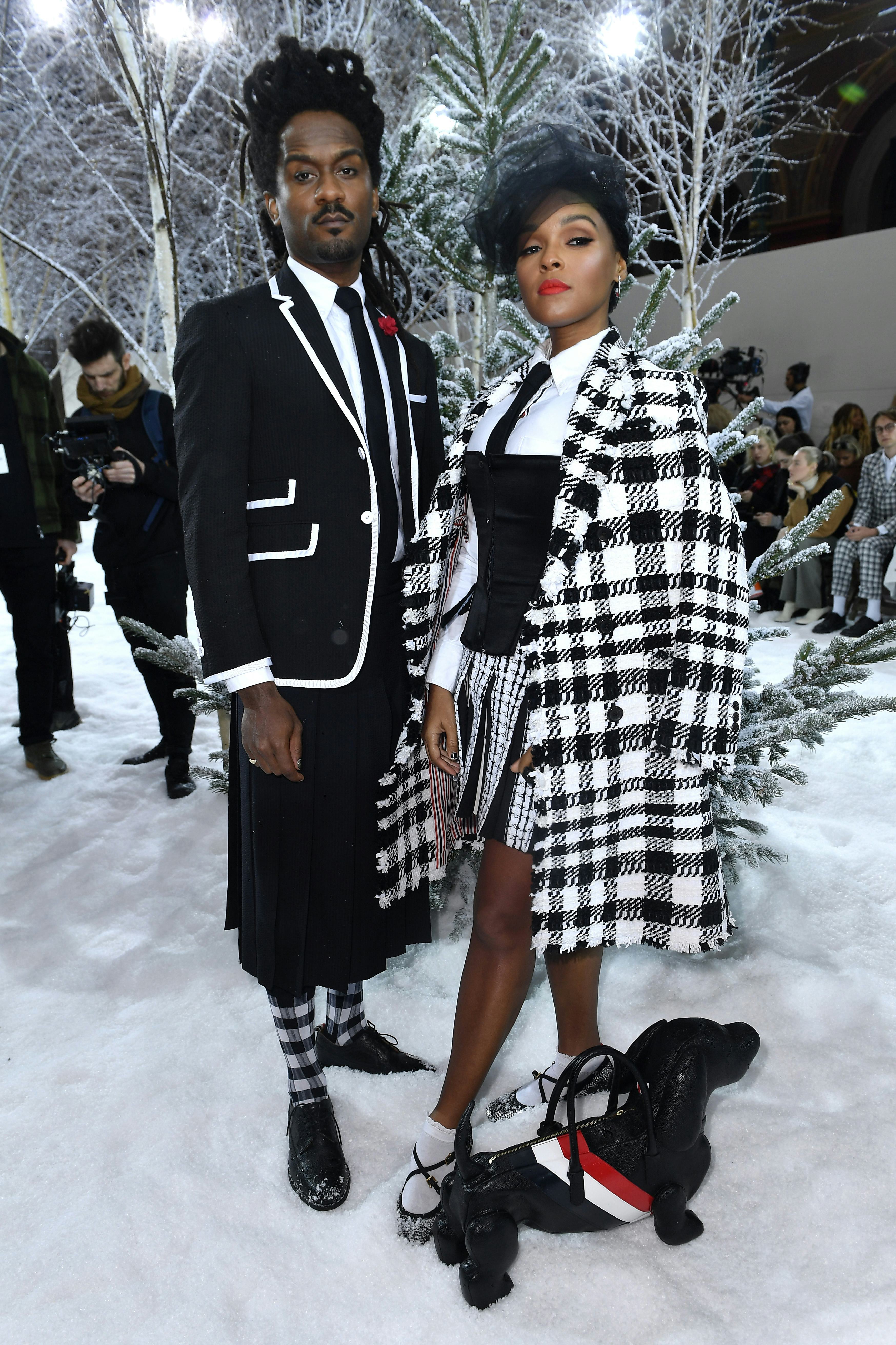 Nate &lsquo;Rocket&rsquo; Wonder and Janelle Monae attend the Thom Browne show as part of the Paris Fashion Week&hellip;