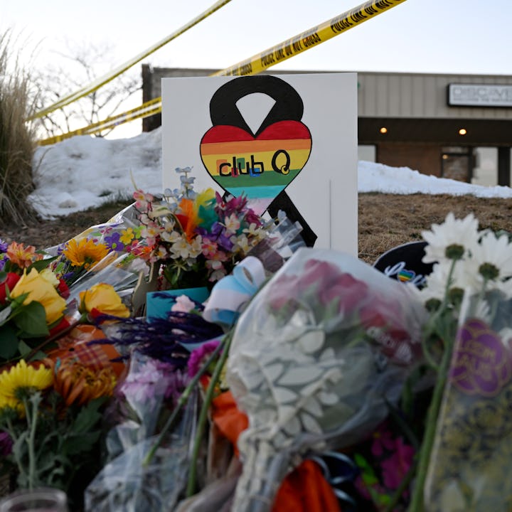 COLORADO SPRINGS, COLODARO - NOVEMBER 20:People leaves flowers and other items at a memorial near Cl...