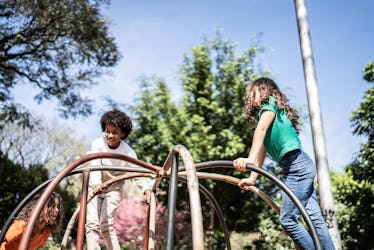 Children playing at a public park