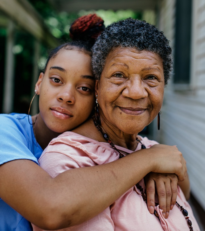  grandmother with teenager  in an article about can you adopt an adult?