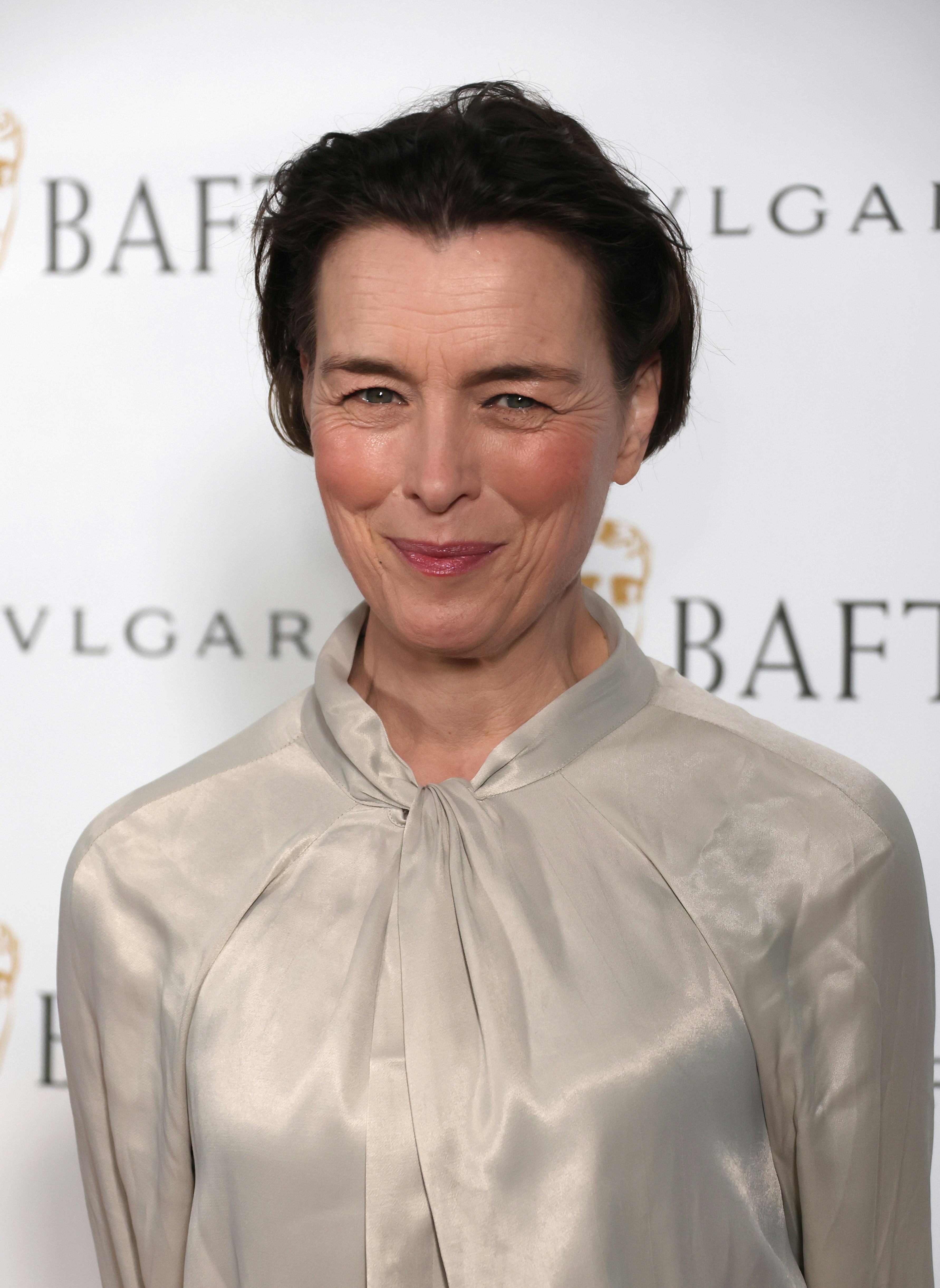 Olivia Williams, of &lsquo;The Crown&rsquo;, at a Bafta dinner in 2022