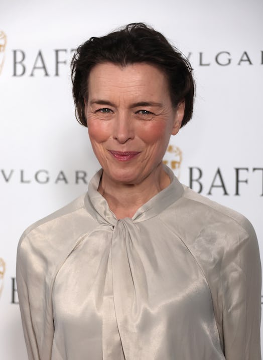 Olivia Williams, of 'The Crown', at a Bafta dinner in 2022