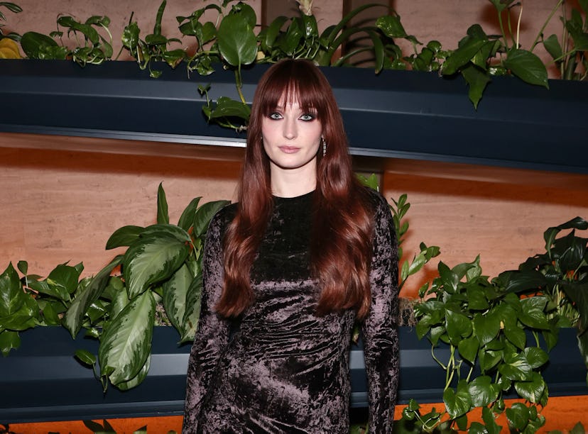 Sophie Turner with new blunt bangs at Glamour's the 2022 Women of the Year Awards on November 01, 20...