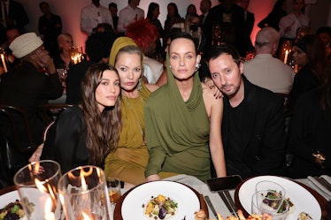 Hailey Bieber, Kate Moss, Amber Valletta and Anthony Vaccarello attend the WSJ. Magazine 2022 Innova...