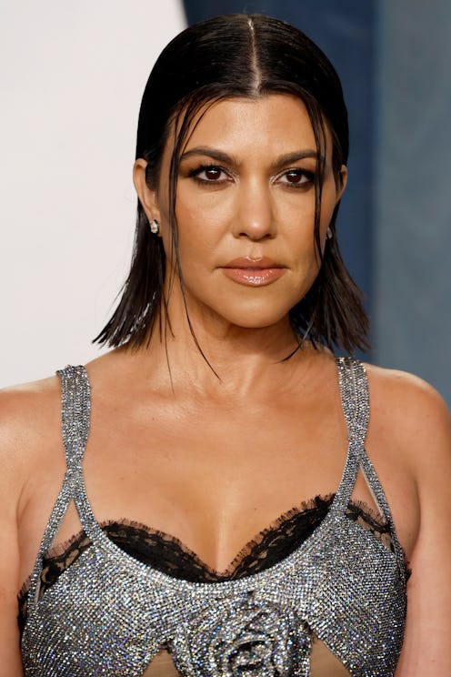 Kourtney Kardashian attends the 2022 Vanity Fair Oscar Party