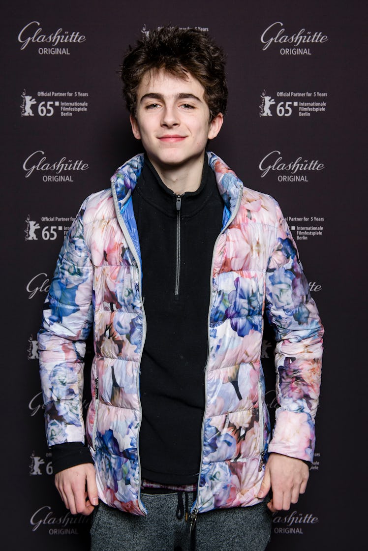 Timothee Chalamet style evolution: Timothee Chalamet attends the Glashuette Original lounge during t...