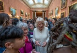 Camilla, Queen Consort attends a reception to raise awareness of violence against women and girls 