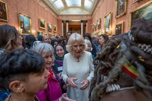 Camilla, Queen Consort attends a reception to raise awareness of violence against women and girls 