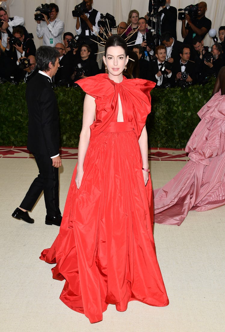 Anne Hathaway attends the Heavenly Bodies: Fashion & The Catholic Imagination Costume Institute Gala