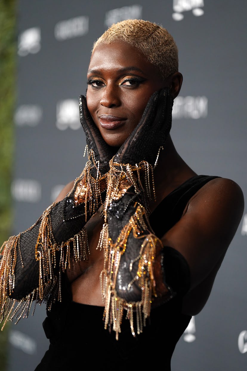 Jodie Turner-Smith, wearing Gucci