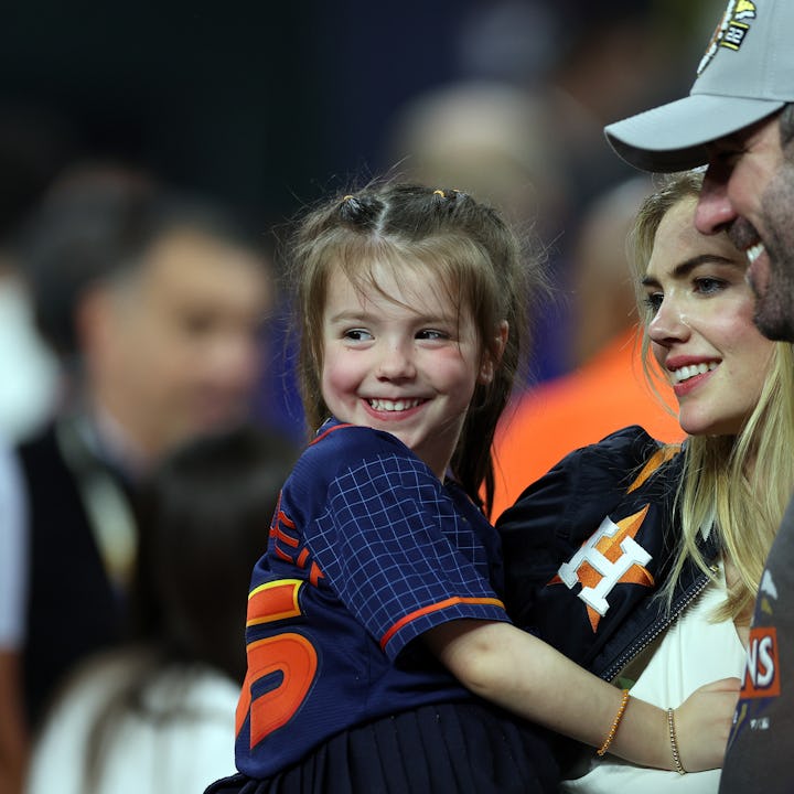 Genevieve Upton Verlander celebrated dad Justin Verlander and the Houston Astros' World Series win w...