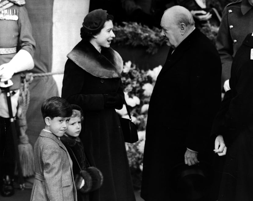 Queen Elizabeth introduced King Charles to Winston Churchill.