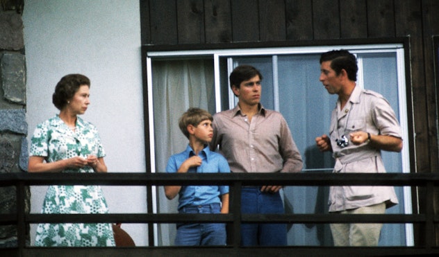 Queen Elizabeth takes in the Olympic Games with her sons.