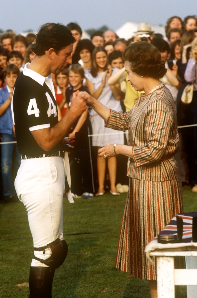 King Charles kissed his mother's hand at a polo match.