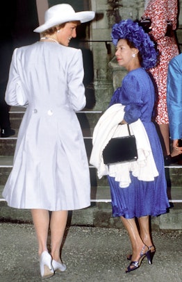 SAFFRON WALDEN, UNITED KINGDOM - JULY 30:  Princess Diana And Princess Margaret Attending James Ogil...